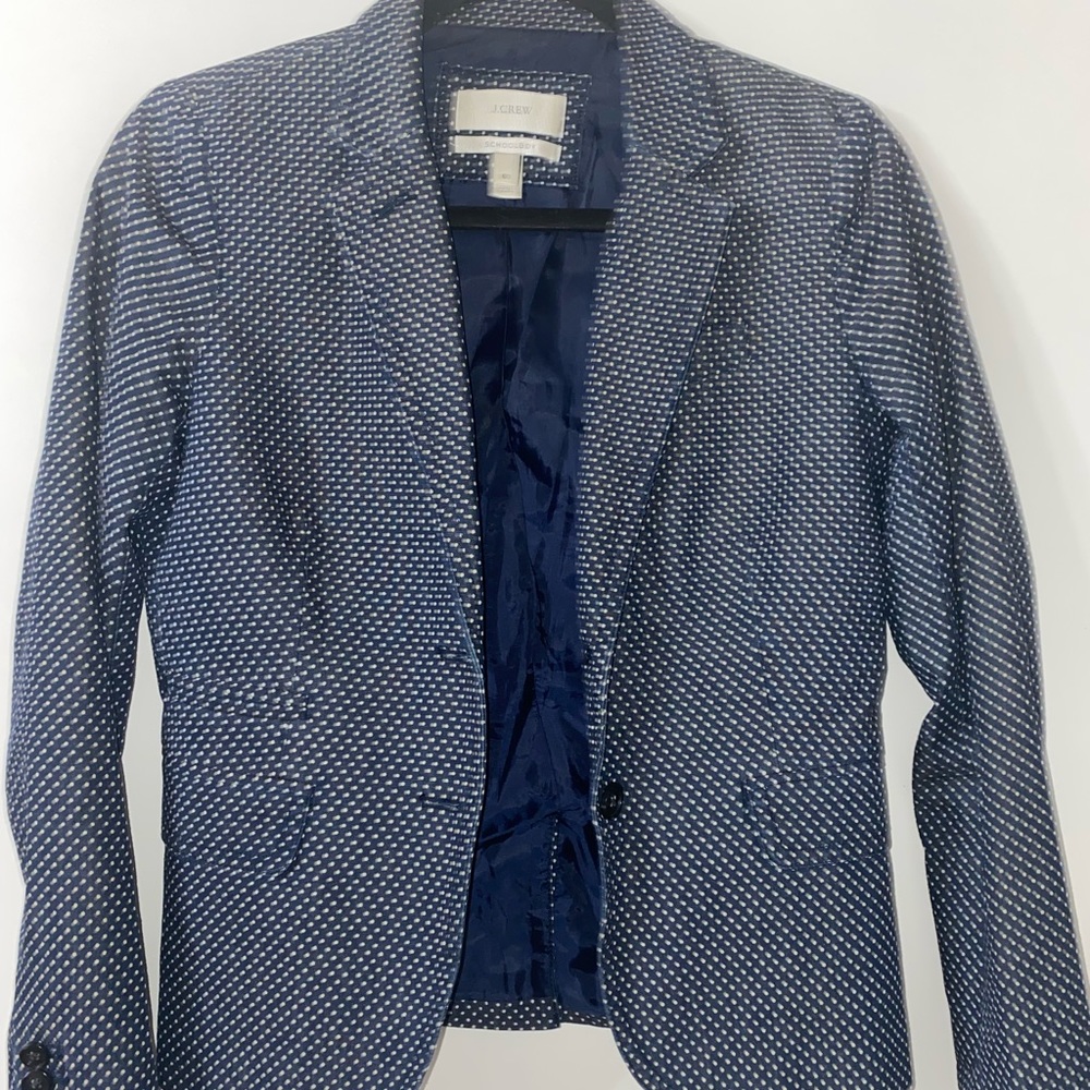 J.Crew polka dot blazer 00